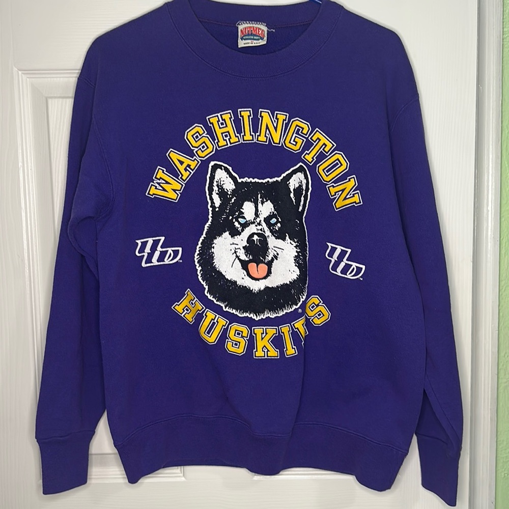 Washington huskies crewneck nutmeg tag size m